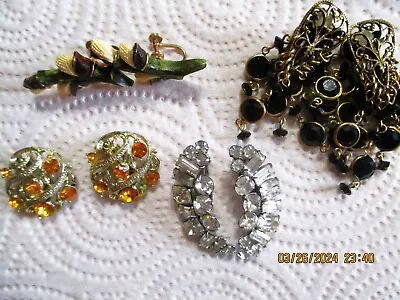 4 Pairs Of Vintage Earrings Weiss-lisner-robert Clip & 12k Gold-filled Screw-on • $20