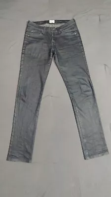 Naked & Famous Super Skinny Guy Men's 30 Wax Coated Indigo Stretch #594 • $35