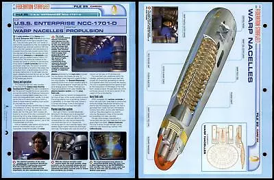 £1.49 • Buy Warp Nacelles Propulsion - USS Enterprise NCC-1701-D - Star Trek Fact File Page