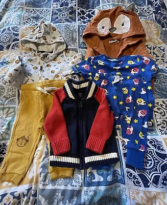 Baby Boys 9-12 Months Small Bundle Mixed Clothes Items All In Good Condition • £7