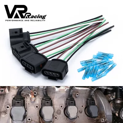 $12.59 • Buy 4 Pack Ignition Coil Connector Harness Plugs Wiring W/Terminals For Audi A4 VW