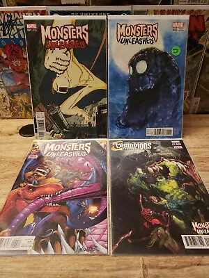 Lot Of 4 Monsters Unleashed Marvel Comic Books 1 Var 2 Var 4 Champions 1.MU • $11.96