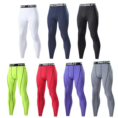 Mens Compression Pants Base Layer Sports Workout Running Tight Gym Leggings • $9.79