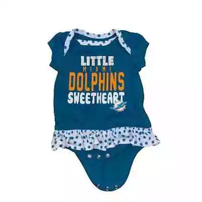 NFL Miami Dolphins Girl's 3-6M Graphic One Piece • $12