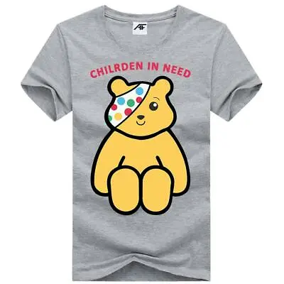 £9.98 • Buy Men Children In Need Printed Logo T-Shirts Funny Round Neck Casual Wear Tops
