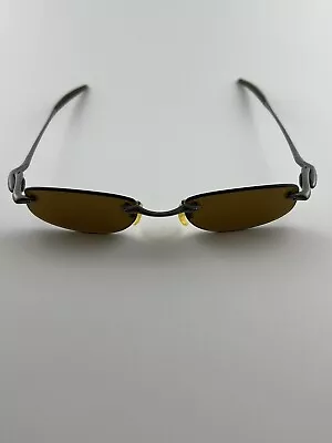 Oakley Why 3 Titanium Lens 2 Leather Gold Iridium 05-851 Jordan Wire A C E • $199.99