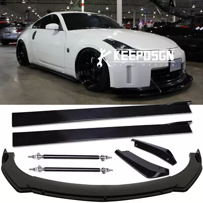 For Nissan 350Z 370Z Side Skirts Rear & Front Bumper Lip Splitter Spoiler Rods • $232.20