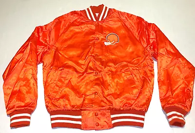 Rare Vintage 1980s Cleveland Browns NFL Football Nylon Jacket Nice! Adult MEDIUM • $80.99