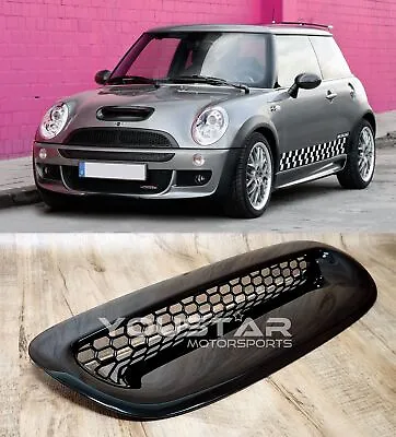 GLOSS Black Hood Air Intake Scoop STICK-ON COVER For MINI Cooper S JCW R52 R53 • $78