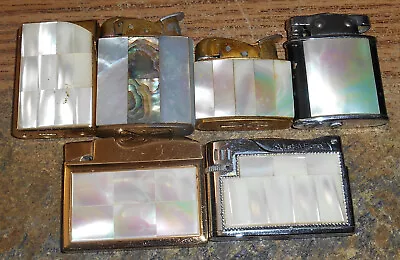 Vintage Mother Of Pearl Lighter Lot/6 Different/rare! • $10.50