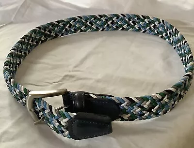 £40 • Buy Anderson’s Leather And Woven Belt 32’’ - Made In Italy New Without Tags