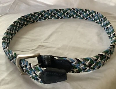 £40 • Buy Anderson’s Leather And Woven Belt 32’’ - Made In Italy New Without Tags