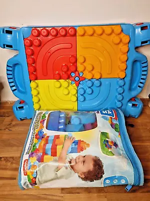 Kids Mega Bloks Build & Learn Table & Brick 1st Builders Bag • £22.99