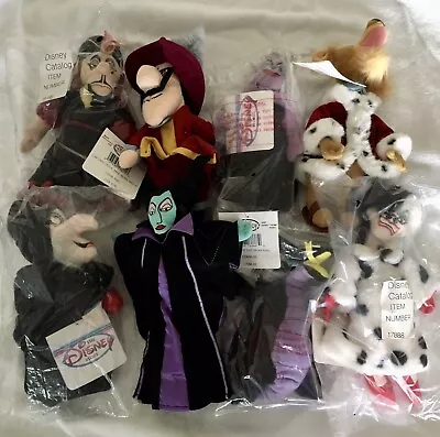 Disney Mini BeanBag Villains Set Of 8 NWT Maleficent/Dragon Hook Ursula Jafar • $100