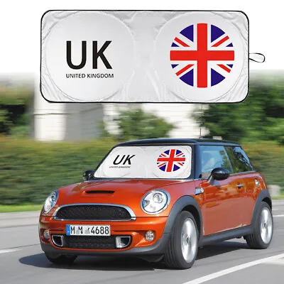 For Mini Cooper S Foldable Car Windshield Sun Shade Union Jack Front Visor Cover • $12.49