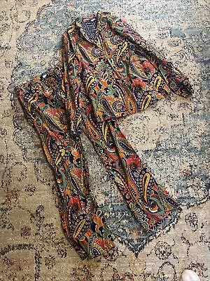 Vera Bradley Pajama Set Venetian Floral Lightweight Shirt Pants Sz-Small PJ • $55