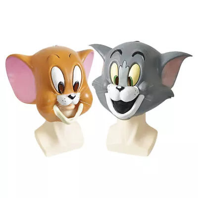 Masquerade Latex Cat And Mouse Kid's Mask Halloween Party Costumes Cosplay Props • $26.99