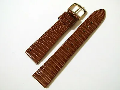 Hadley-Roma MS700 18mm Watch Strap Men S Tan Genuine Lizard • $25.46