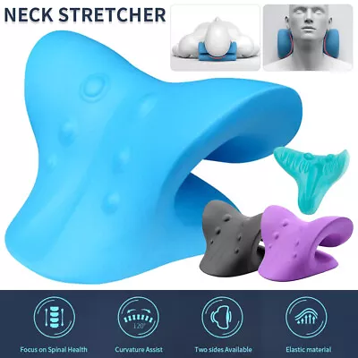 Neck Traction Pillow Original Cloud Shape Neck Stretcher Cervical Pain Relief UK • £8.39