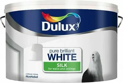£38.48 • Buy Dulux Pure Brilliant White Silk Emulsion Paint - 10L