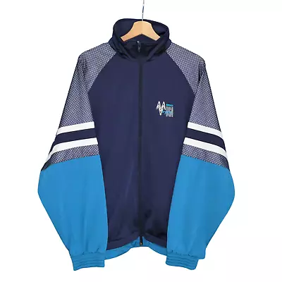 Vintage Retro 00s 90s Brugi Blue Track Jacket W Mesh Upper - XL  • £17.96