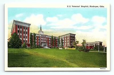 United States Veteran's Hospital Muskogee Oklahoma OK Vintage Postcard • $5