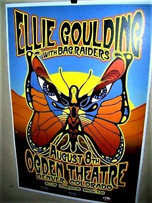 ELLIE GOULDING In Concert Show Poster Denver Co Ogden Theater Very COOL • $25