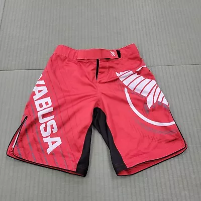 Hayabusa MMA Kickboxing Jiu Jitsu Fight Shorts Mens Size Medium Red Chikara UFC  • $34.99
