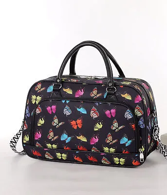 Printed Medium Size Ladies Crossbody Holdall Bag Women Travel Weekend Handbag LX • £15.98