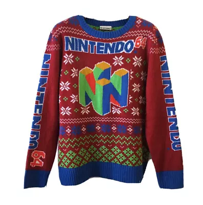 $21.80 • Buy Nintendo 64 Sweater Adult Sz  L Retro Look Christmas