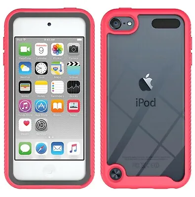 Bumper Clear Case Cover Red TPU Side For Apple IPod Touch 5 6 7 Shockproof • $9.99