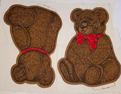 Vintage Old Fashioned Teddy Bear Cranston Print Works Fabric Cut • $9.99