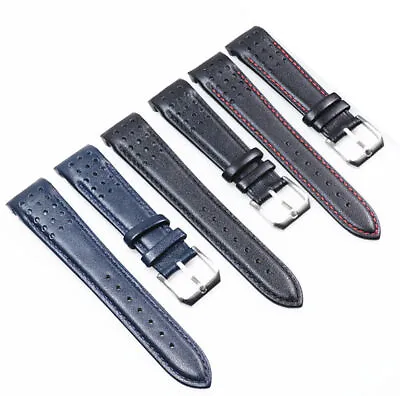  21mm For Seiko Sportura Chronograph / Kinetic Leather Watch Band Starp Bracelet • £17.99