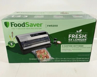 $124.99 • Buy FoodSaver FM5200 2-in-1 Food Preservation System - Black/Silver - NEW & SEALED