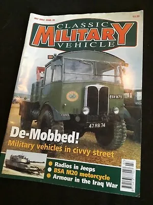 £6.52 • Buy Classic Military Vehicle Magazine Pre Owned July 2003 Issue 26