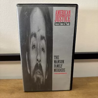 A&E Great Crimes And Trials: Manson Family Murders VHS 1992 Rare • $26.25