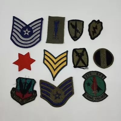 Lot Of 11 Assorted Vintage USA Military Patches • $18