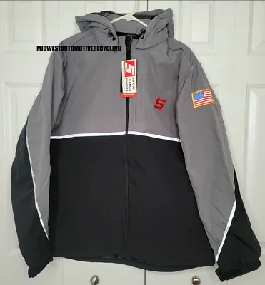 Snap On Tools Hooded Jacket Insulated Winter Coat Zip Up Black/grey New Large • $149.99