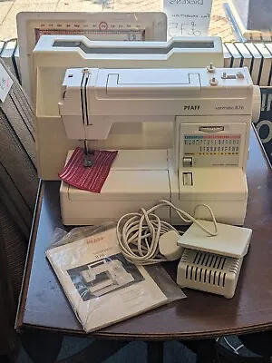 PFAFF Varimatic 876 Electric Sewing Machine & Foot Pedal Fully Serviced • £150
