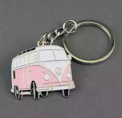 New VW Volkswagen Old Campervan Camping Van Metal Enamel Keyring Key Ring Chain • £2.99