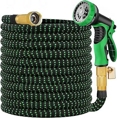 Expandable Garden Hose 75 Ft Water Hose With 10 Function Spray Nozzle Lightweig • $27.59