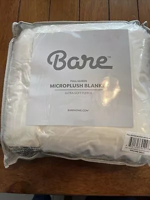 Bare Home Microplush Fleece Blanket - Full/Queen White • $12