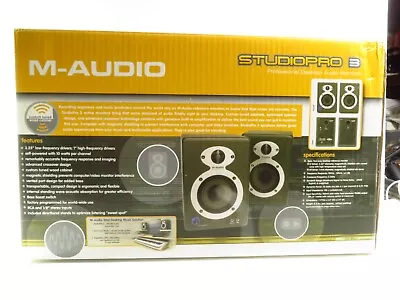 M-Audio StudioPro 3 Wired Studio Monitors Desktop Speaker System In Original Box • $89.99
