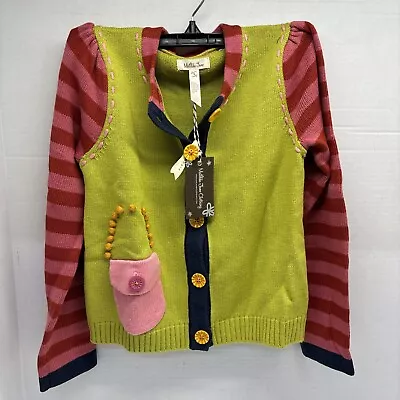 Matilda Jane Heart To Heart Little Shopper Sweater Cardigan Size 8 • $29.99