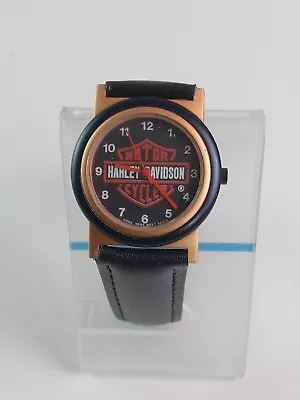 Unisex Vintage Orange/Black Harley Davidson Logo Watch • $28