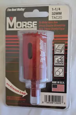 MK MORSE 1 1/4-inch 32 MM TAC20 BI-METAL HOLE SAW BIT USA MADE QUALITY NIP • $14.98