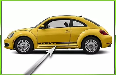 $49.99 • Buy GSR Style Door Rocker Racing Stripes - Fits 2011-2021 VW Beetle