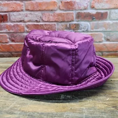 Eddie Bauer Womens Bucket Hat Goose Down Insulated Lined Purple One Size • $24.98