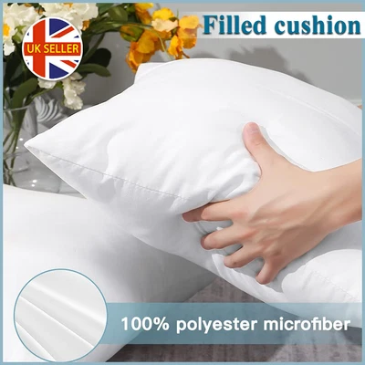 £15.99 • Buy Cushion Inserts Pads Hollowfiber Inner 18 X18  Deep Filled Soft Cushions Fillers