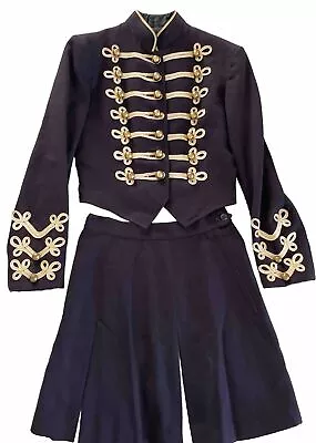 Vintage Original MAJORETTE MARCHING BAND UNIFORM Dress Jacket Skirt MINT • $174